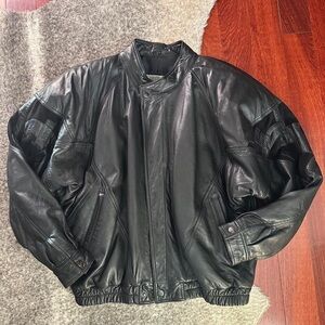 Vintage Black Leather Jacket